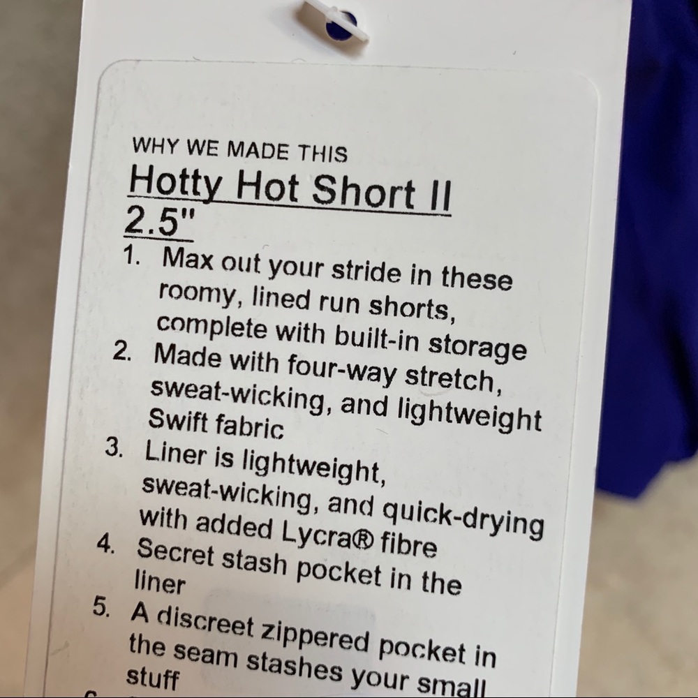 NWT💙Lululemon Hotty Hot Shorts 2.5” Mesh Running - Picture 8 of 8